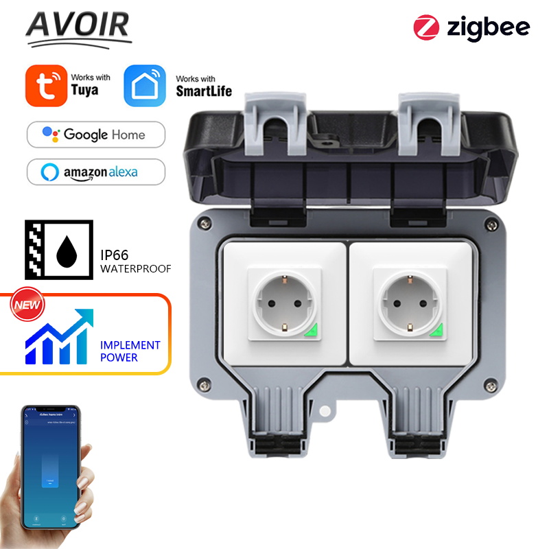 Outdoor Power Meter - Avoir Tuya Zigbee Điện Ổ Cắm
