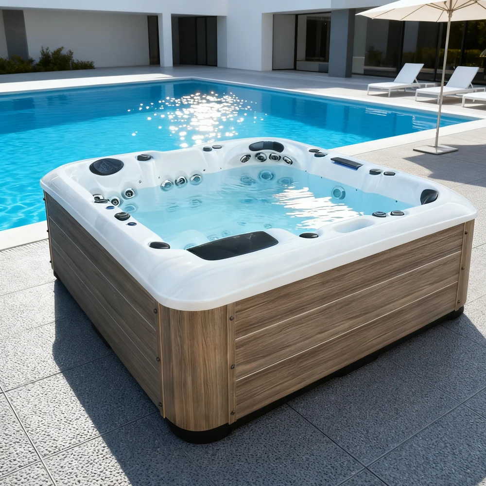 Sunrans Acrylic Spa Tubs 64pcs - đánh giá và giá Outdoor Power For Hot Tub