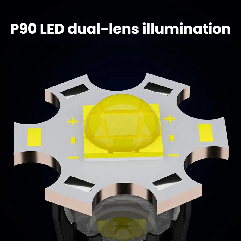 High-power P90 LED Flashlight  - đánh giá và giá Outdoor Power Meter