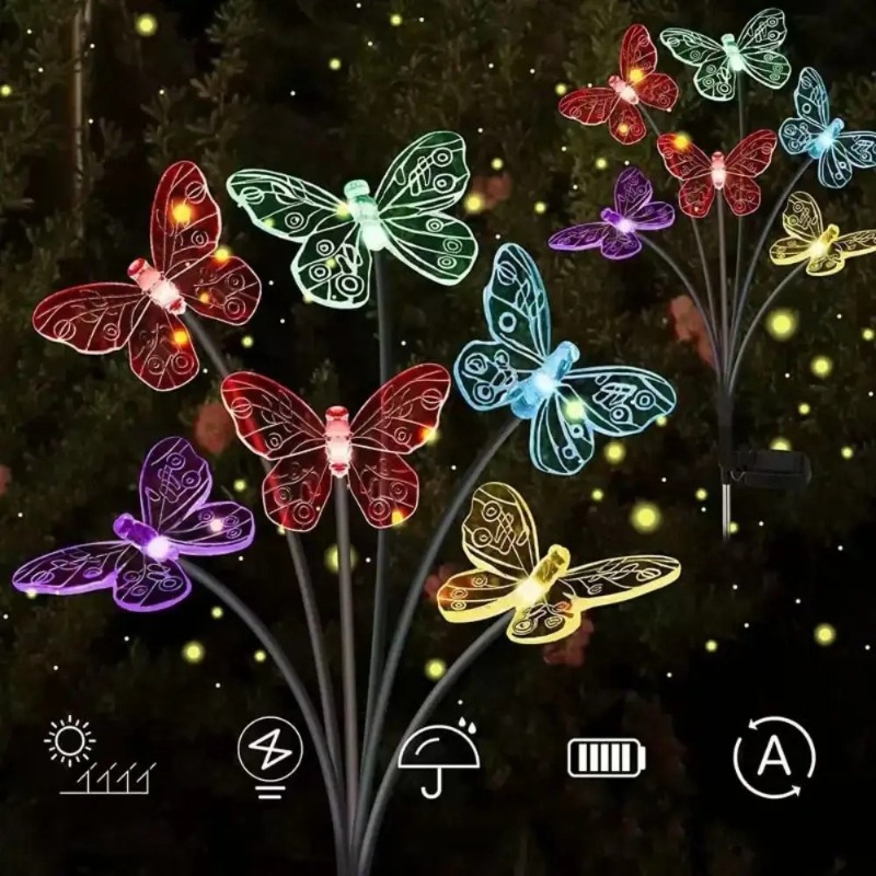 Solar Powered Butterfly Lights - đánh giá và giá Outdoor Power Lights