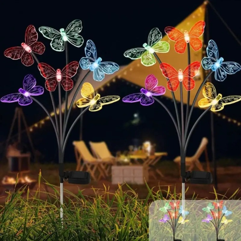 Solar Powered Butterfly Lights - đánh giá và giá Outdoor Power Lights