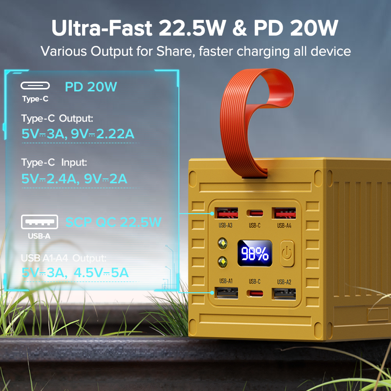 QOOVI 60000mAh 22.5W Power Ban - đánh giá và giá Xiaomi Outdoor Power Supply
