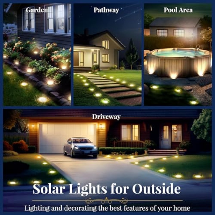 Solar Ground Lights Solar Ligh - đánh giá và giá Outdoor Power Lights