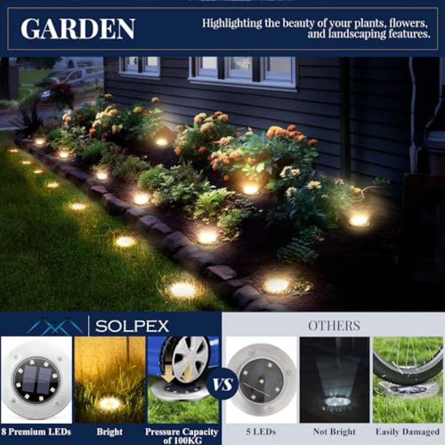Solar Ground Lights Solar Ligh - đánh giá và giá Outdoor Power Lights