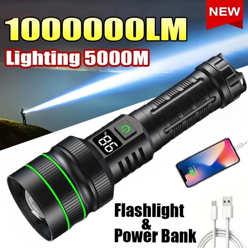 Powerful LED Flashlight Zoomab - đánh giá và giá Outdoor Power Lights