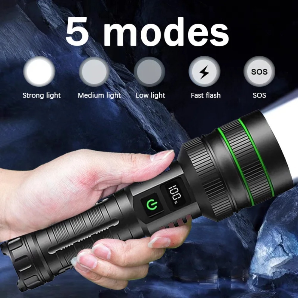 Powerful LED Flashlight Zoomab - đánh giá và giá Outdoor Power Lights